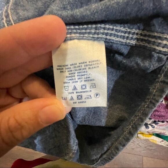 Land’s End Lightweight Denim Button Down Shirt - Kids' Size‎ S (8) - Picture 4 of 5